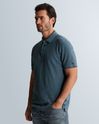 Slim fit polo shirt with allover texture – Grey Comfort Denim – Polo shirts | CAST IRON