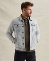 Veste en denim avec graphisme brodé – Black Indigo – Vestes d'été | PME LEGEND