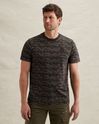 T-shirt in slub jersey with allover print and badge – Brown – T-shirts | PME LEGEND
