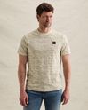 T-shirt in slub jersey with allover print and badge – Castle Wall – T-shirts | PME LEGEND
