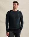 Pullover in cotton mélange with flight pocket – Black Indigo – Pullovers | PME LEGEND