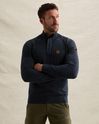 Pullover with half-zip and raglan sleeves – Black Indigo – Pullovers | PME LEGEND