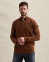 Pullover with half-zip and raglan sleeves – Brown – Pullovers | PME LEGEND