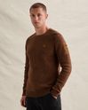 Pullover in cotton mélange with flight pocket – Brown – Pullovers | PME LEGEND