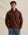 Sweatshirt with half-zip and flight pocket – Brown – Sweatshirts | PME LEGEND