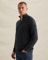 Pullover in 100% cotton with half-zip – Black Indigo – Pullovers | PME LEGEND