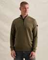 Pullover in 100% cotton with half-zip – Weeping Willow – Pullovers | PME LEGEND