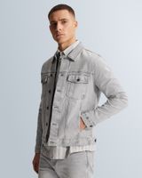 Denim jacket with button closure – Grey Comfort Denim – Summer jackets | CAST IRON
