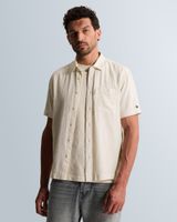 Shirt with short sleeves in cotton/linen twill – Grey Comfort Denim – Casual shirts | CAST IRON