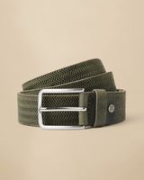 Riem van suède met herringbone structuur – Weeping Willow – Riemen | VANGUARD