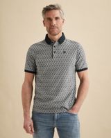 Polo shirt with allover jacquard pattern – Black Indigo – Polo shirts | VANGUARD