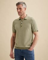 Polo van katoen/modal met streeppatroon – Weeping Willow – Polo's | VANGUARD