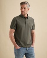 Polo van piquéblend – Grey Comfort Denim – Polo's | VANGUARD