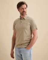 Polo van 100% katoen met streeppatroon – Brown – Polo's | VANGUARD