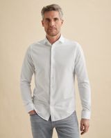 Elevated Knit shirt – Snow White – Smart casual overhemden | VANGUARD