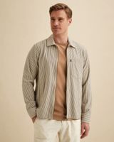 Shirt jacket with stripe pattern and chest pockets – Brown – Shirt jackets | VANGUARD