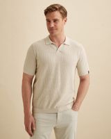 Polo van een katoen/linnenblend – Brown – Polo's | VANGUARD