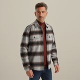 Shirt jacket van een wolblend – Grey Comfort Denim – Overshirts | VANGUARD