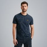 T-shirt met allover print – Black Indigo – T-shirts | PME LEGEND