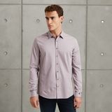 Overhemd van twill jersey – Burnshed Lilac – Smart casual overhemden | CAST IRON