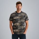 T-shirt met allover print – Black Indigo – T-shirts | PME LEGEND