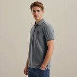 Polo van piqué met stretch – Grey Comfort Denim – Polo's | VANGUARD