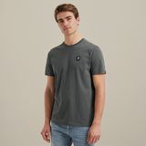 T-shirt met badge – Grey Comfort Denim – T-shirts | VANGUARD