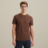 T-shirt met badge – Brown – T-shirts | VANGUARD