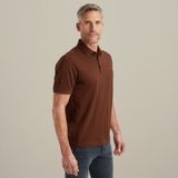 Polo met herringbone structuur – Brown – Polo's | VANGUARD