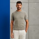 T-shirt met structuur – Grey Comfort Denim – T-shirts | CAST IRON