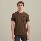 T-shirt met badge – Brown – T-shirts | VANGUARD