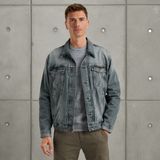Denim trucker jacket met comfort stretch – Black Indigo – Jassen | CAST IRON