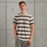 T-shirt met streeppatroon – Coriander – T-shirts | CAST IRON