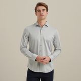 Elevated knit shirt – Grey Comfort Denim – Smart casual overhemden | VANGUARD