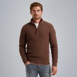 Trui met halve rits – Brown – Truien | PME LEGEND