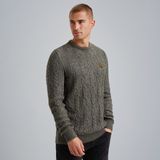 Trui met kabelpatroon – Grey Comfort Denim – Truien | PME LEGEND