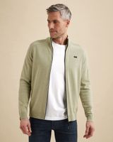Cardigan in cotton/linen with zipper closure – Weeping Willow – Cardigans | VANGUARD
