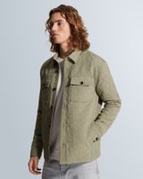Shirt jacket with allover jacquard pattern – Brown – Shirts NL | CAST IRON