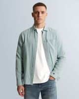 Shirt in cotton/linen twill with chest pocket – Black Indigo – Casual shirts | CAST IRON