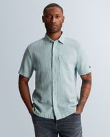 Shirt with short sleeves in cotton/linen twill – Black Indigo – Casual shirts | CAST IRON