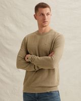 Pullover in cotton/modal with ribbed collar – Weeping Willow – Pullovers | PME LEGEND