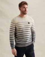 Pullover in 100% cotton with stripe pattern – Castle Wall – Pullovers | PME LEGEND