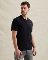 Polo shirt with waffle texture – Black Indigo – Polo shirts | PME LEGEND