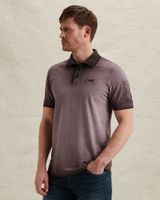 Polo shirt with cold-dye wash and flight pocket – Black Indigo – Polo shirts | PME LEGEND