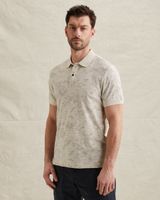 Polo shirt in slub jersey with allover print – Castle Wall – Polo shirts | PME LEGEND