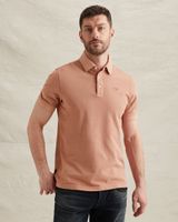 Poloshirt aus Piqué mit Garment-Dye-Waschung – Mellow Rose – Poloshirts | PME LEGEND