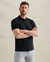 Poloshirt aus Jersey mit Jacquardmuster – Black Indigo – Poloshirts | PME LEGEND
