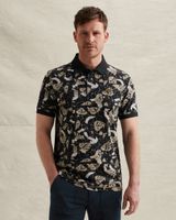 Polo shirt with allover print and tailwing logo – Black Indigo – Polo shirts | PME LEGEND