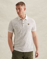 Polo shirt in fine piqué with allover print – Snow White – Polo shirts | PME LEGEND