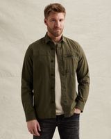 Shirt jacket with button closure and chest pocket – Weeping Willow – Shirt jackets | PME LEGEND